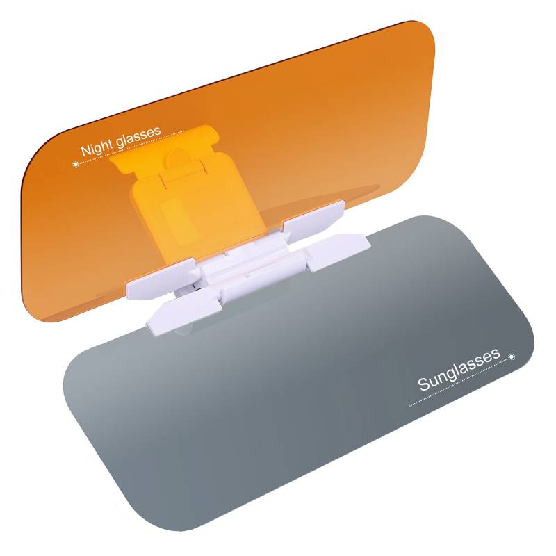 Auto Blendschutz，Blendschutz Auto Sonnenblende 2 in 1 Tag Und Nacht Fahren Sonnenblende mit Einstelltaste Blendschutz Anti-UV Abblendbar von HONGXIN-SHOP