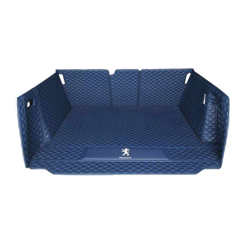 1 Set Auto Kofferraum Matte für Peugeot 2008 20-24 Auto Liner Protektor Maßgeschneiderte Seitenstoßstange Schutz Original 3D X 7Seatscannen,normal-BlueStyle von QHYFDC