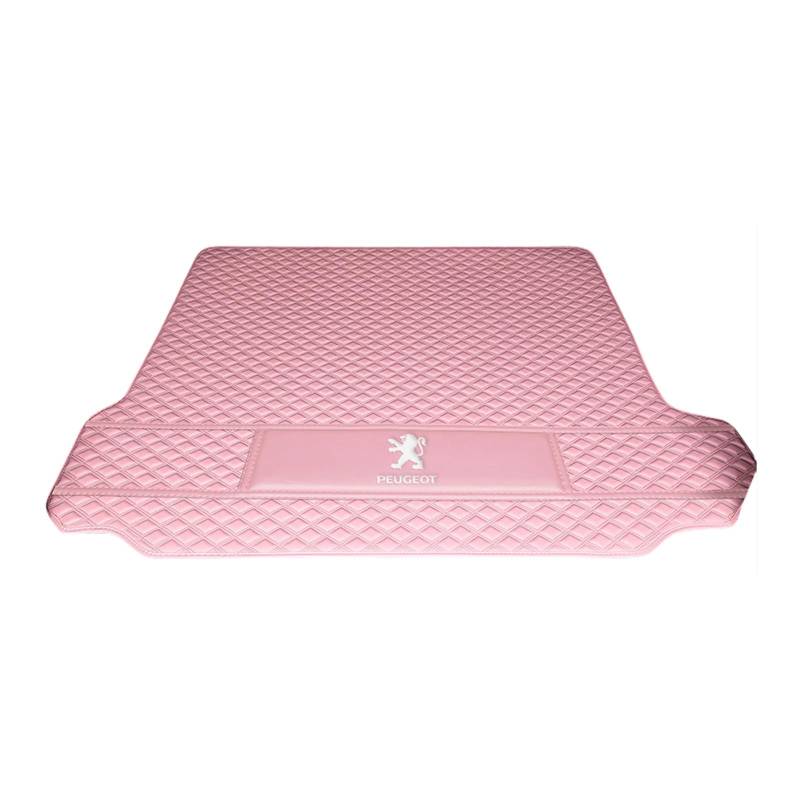 1 Set Auto Kofferraum Matte für Peugeot 4008 17-24 Auto Liner Protektor Maßgeschneiderte Seitenstoßstange Schutz Original 3D X 7Seatscannen,Normal-Pinkstyle von QHYFDC