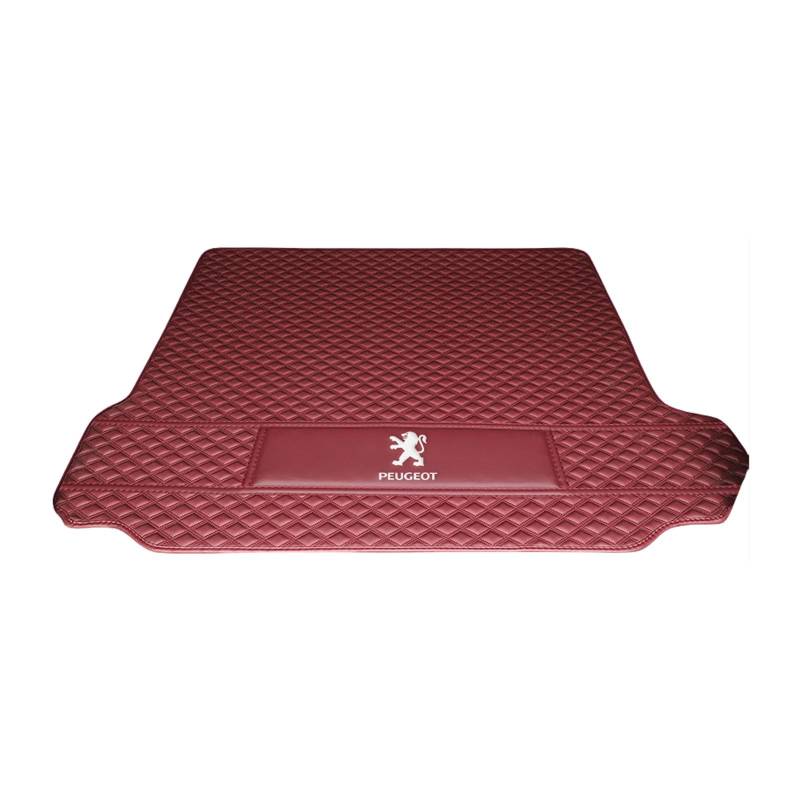 1 Set Auto Kofferraum Matte für Peugeot 4008 17-24 Auto Liner Protektor Maßgeschneiderte Seitenstoßstange Schutz Original 3D X 7Seatscannen,normal-red2 von QHYFDC