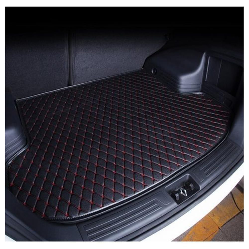 Auto Leder Kofferraummatten, Für Peugeot 2008 2020-2023 Langlebiges Wasserdicht Kratzfest Kofferraumwanne Schutzmatte, Innenraum ZubehöR,normal-B Black Red Auto Leder Kofferraummatten, Für Peugeot 2008 2020-2023 Langlebiges Wasserdicht Kratzfest Kofferraumwanne Schutzmatte, Innenraum ZubehöR,normal-B Black Red von QHYFDC