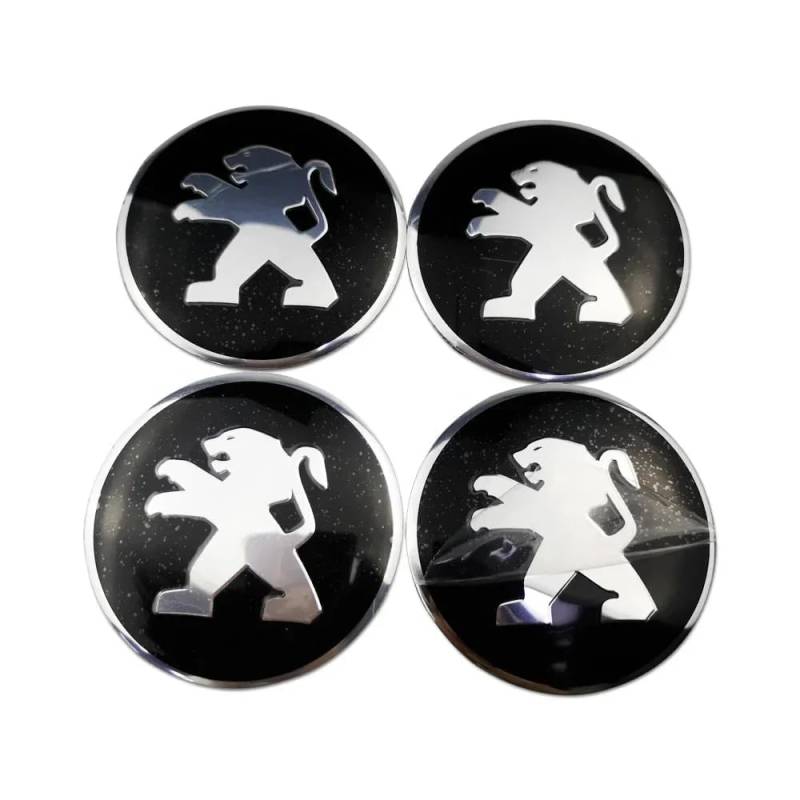 4 Stücke Nabenkappen Aufkleber für Peugeot 3008 III 2023, Zentralabdeckung Radkappenaufkleber Auto Nabe Mitte Dekorative Aufklebe Radnabenabdeckung-Logo,C von QIANGFAFA