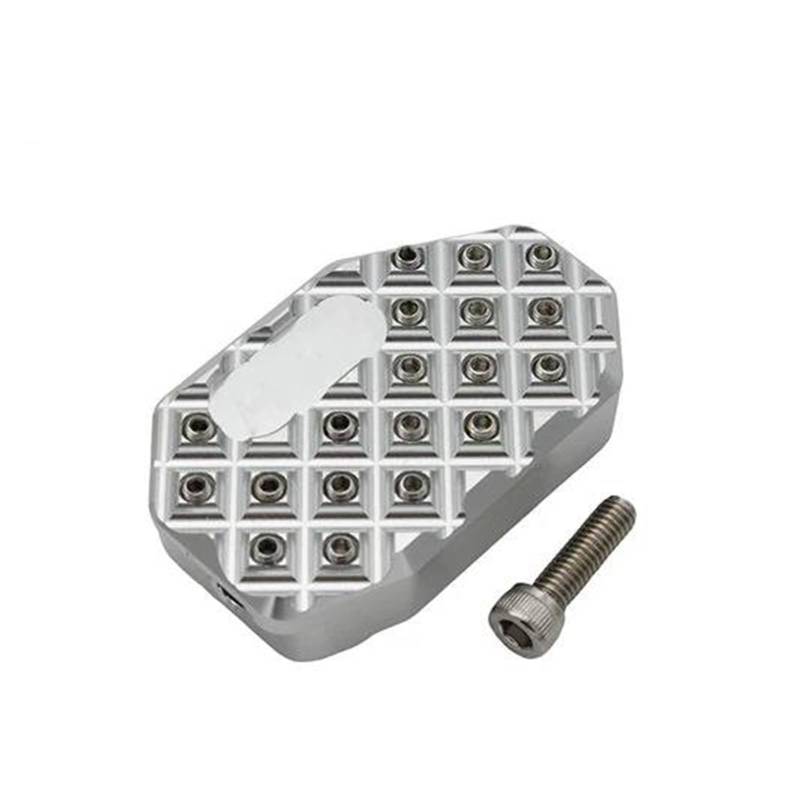 Aluminiumpedal Für CFMOTO 450SS 450SR 450 SR SS 2022-2024 Motorrad Fuß Hinten Bremsbelag Vergrößern Verlängerung Peg Pad Extender Teile(Silver) von QIBOZNG