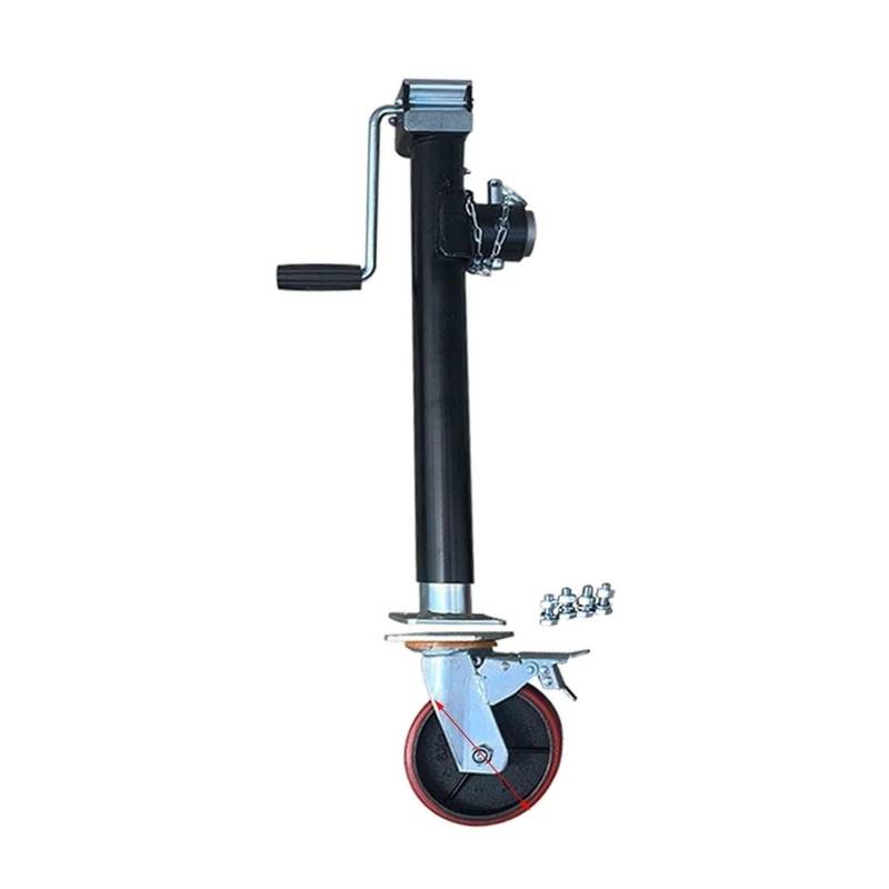 QICBYING Schwerlast Anhänger Stützrad - Automatik Stützrad, Teleskop-Stützrad, Automatikstützrad Anhängerstützrad, 25,4 Und 38cm Hub, 2000kg Stützbeine(10lift) von QICBYING