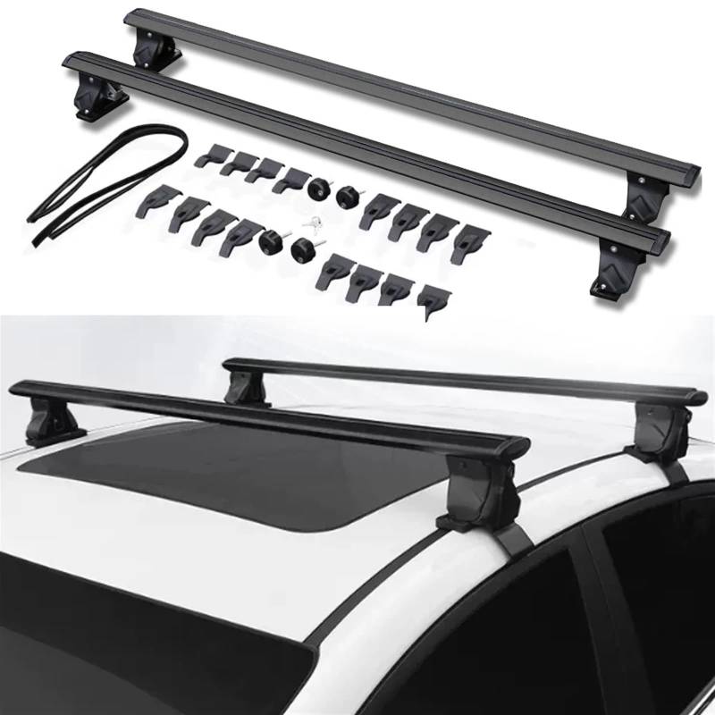 Abschließbarer Dachrelingträger, Dachgepäckträger, Limousine, Querträger, Querträger, 2 Stück, Für A7 Dachgepäckträger Aus Aluminiumlegierung von QIFANB