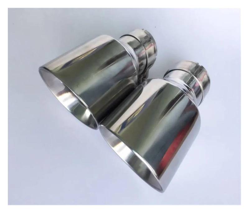 Auspuffspitze Autozubehör 1PCS Einlass (54mm) Auslass (89mm) Edelstahl-Auspuffspitze/Schalldämpferrohr Auspuff Pfeife(54 IN 89MM OUT) von QIFANB