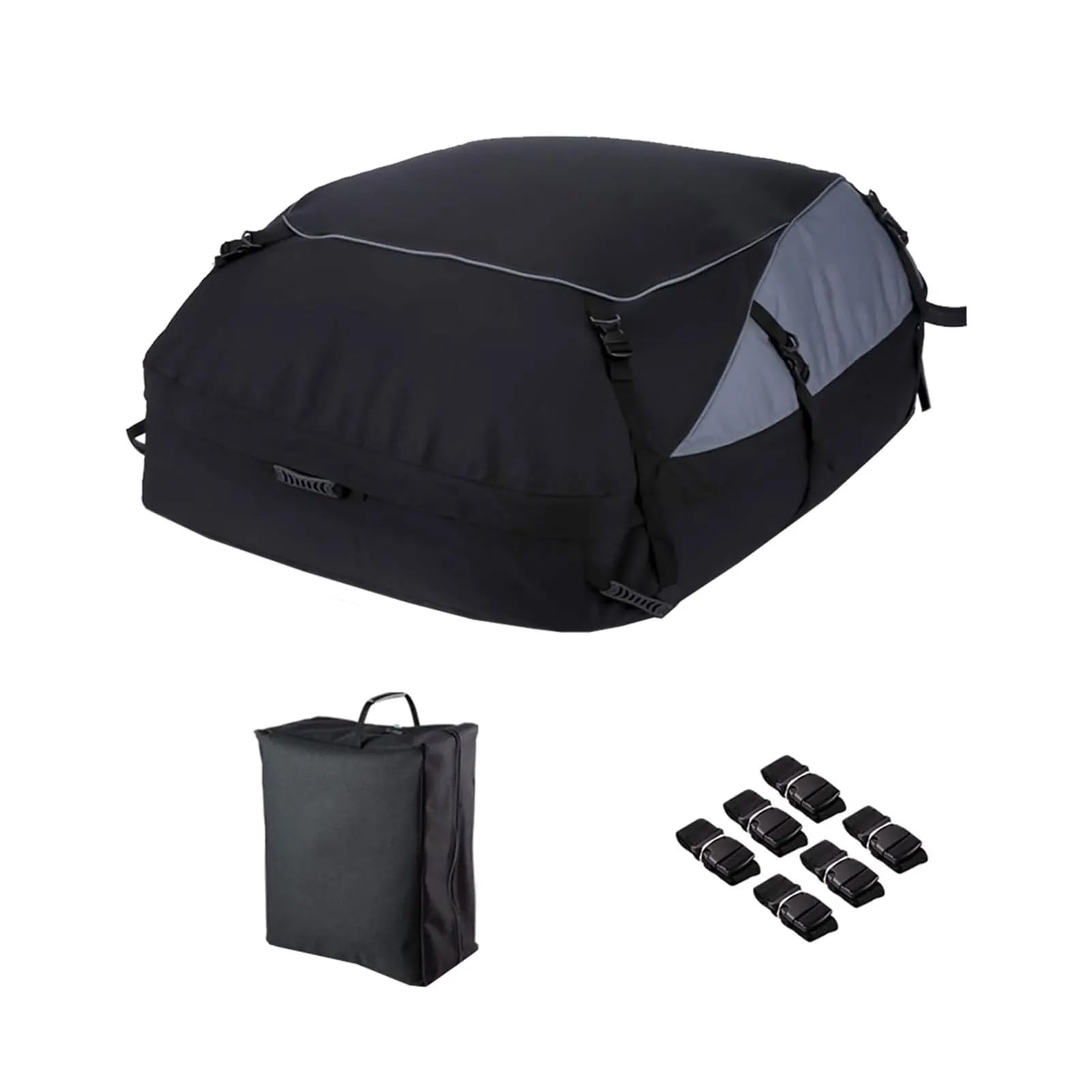 Auto Dach Gepäckträger Aufbewahrungstasche 600D Oxford Auto SUV Van Faltbare Dächer Taschen 160X110X45CM Auto Fracht Dachtasche Wasserdicht Dachgepäckträger Aus Aluminiumlegierung(L) von QIFANB