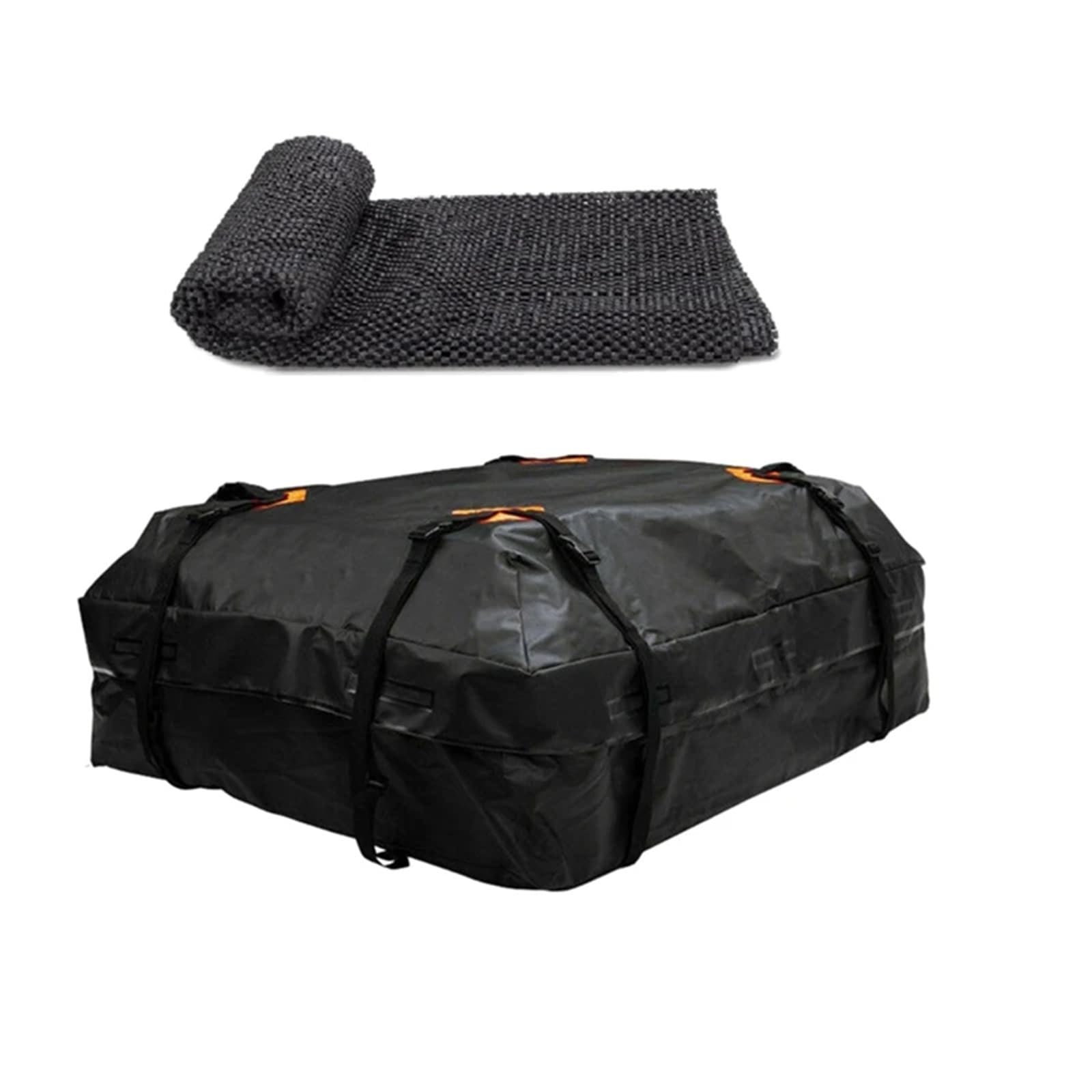 Auto Dachgepäckträger Träger Cargotasche Gepäckaufbewahrung Reisetasche 420D Wasserdichtes Oxford-Gewebe Dachgepäckträger Aus Aluminiumlegierung(Black Type C) von QIFANB