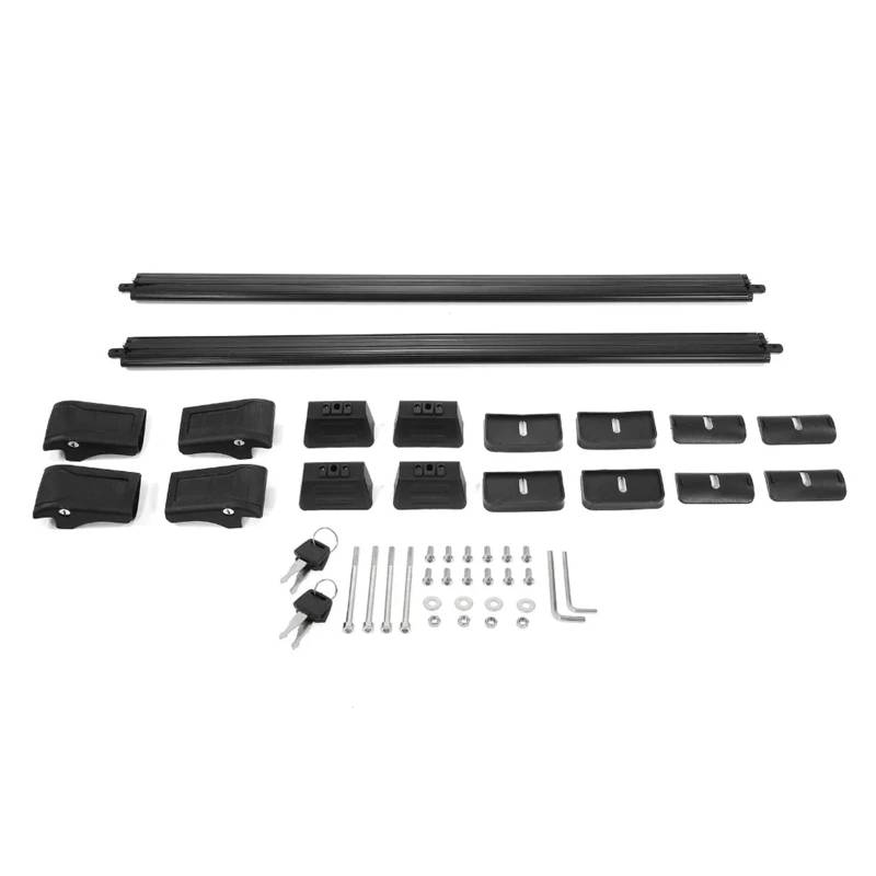Auto Dachträger Querträger Gepäck Für KIA Für Soul 2014 2015 2016 2017 2018 2019 SUV Kajak Fracht Hartschalenträger Dachreling 100LBS Last Dachgepäckträger Aus Aluminiumlegierung von QIFANB
