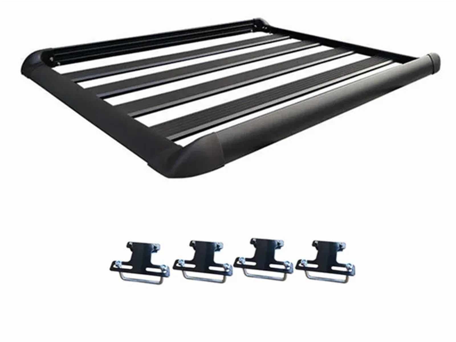 Autodachträger Dachgepäckträgerkorb 110x100CM Dachgepäckträger Aus Aluminiumlegierung(Schwarz) von QIFANB