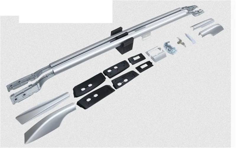 Dachträger Gepäckträger Trägerschiene Für Toyota Für Land Für Cruiser LC200 2008 2009 2010 2011 2012 2013 2014 2015 2016 2017 2018 2019 2020 2021 Dachgepäckträger Aus Aluminiumlegierung(Silber) von QIFANB