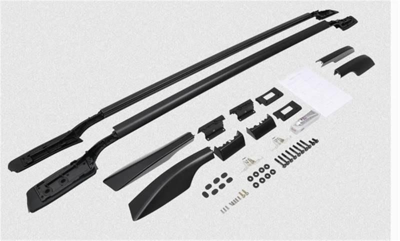 Dachträger Gepäckträger Trägerschiene Für Toyota Für Land Für Cruiser LC200 2008 2009 2010 2011 2012 2013 2014 2015 2016 2017 2018 2019 2020 2021 Dachgepäckträger Aus Aluminiumlegierung(Schwarz) von QIFANB