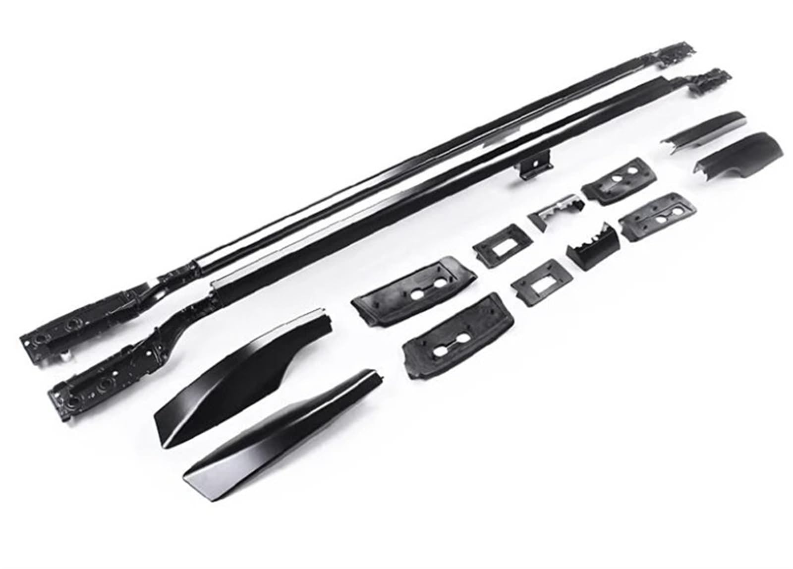 Dachträgerschienen Bar Gepäckträger Bars Bar Racks Schienenboxen Für Toyota Für Land Für Cruiser LC300 2022 2023 2024 Dachgepäckträger Aus Aluminiumlegierung(Schwarz) von QIFANB