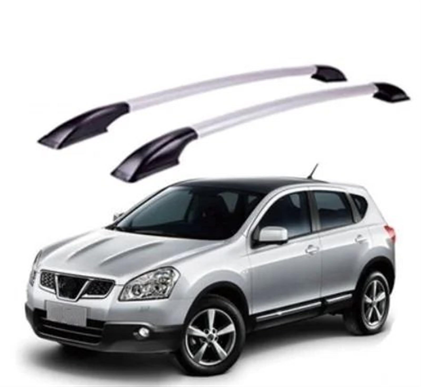 Für Nissan Für Qashqai J10 J11 Autodachträger Gepäckträger Bar Autozubehör Dachgepäckträger Aus Aluminiumlegierung(1.6m Silver) von QIFANB