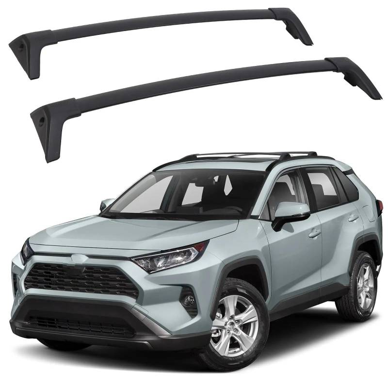Für Toyota Für RAV4 2019 2020 2021 2022 2023 2024 Dachträger Kreuzstangen Aluminium Gepäckträger Kajaks Fahrrad Kanus Kreuzstangen Halter Dachgepäckträger Aus Aluminiumlegierung von QIFANB