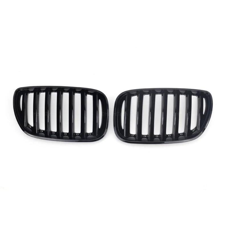 Haube Mesh Kühlergrill 1 Paar Für X5 E53 LCI 2004 2005 2006 Auto Vorderen Stoßfänger Niere Grill Gitter Für von QIFANB