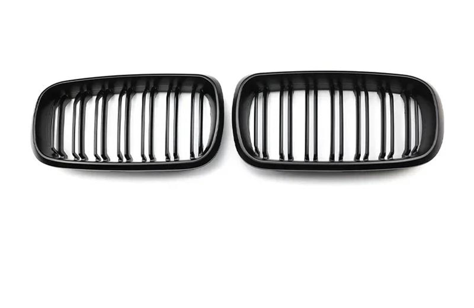 Haube Mesh Kühlergrill 2 Stücke Für X5 F15 Für X6 F16 2015 2016 2017 2018 2019 Auto Frontstoßstangengitter Einzel-Doppellinie Glanzschwarz Mattschwarz Grill(Dual Matte Black) von QIFANB