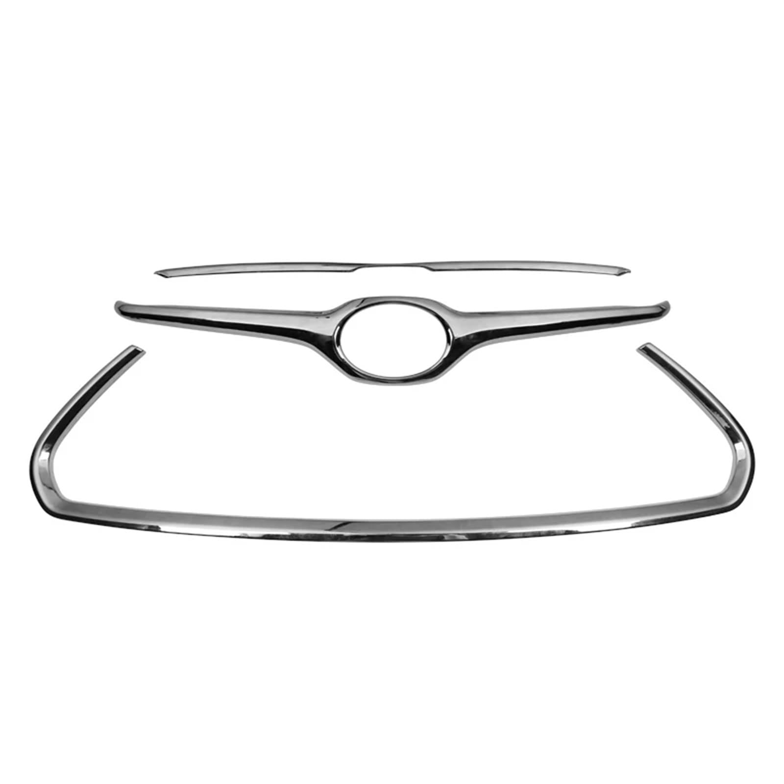 Haube Mesh Kühlergrill ABS Front Stoßstange Mitte Kühlergrill Haube Grill Mesh Abdeckung Trim Für Toyota Für Highlander 2020 2021 2022 2023(Chrom) von QIFANB