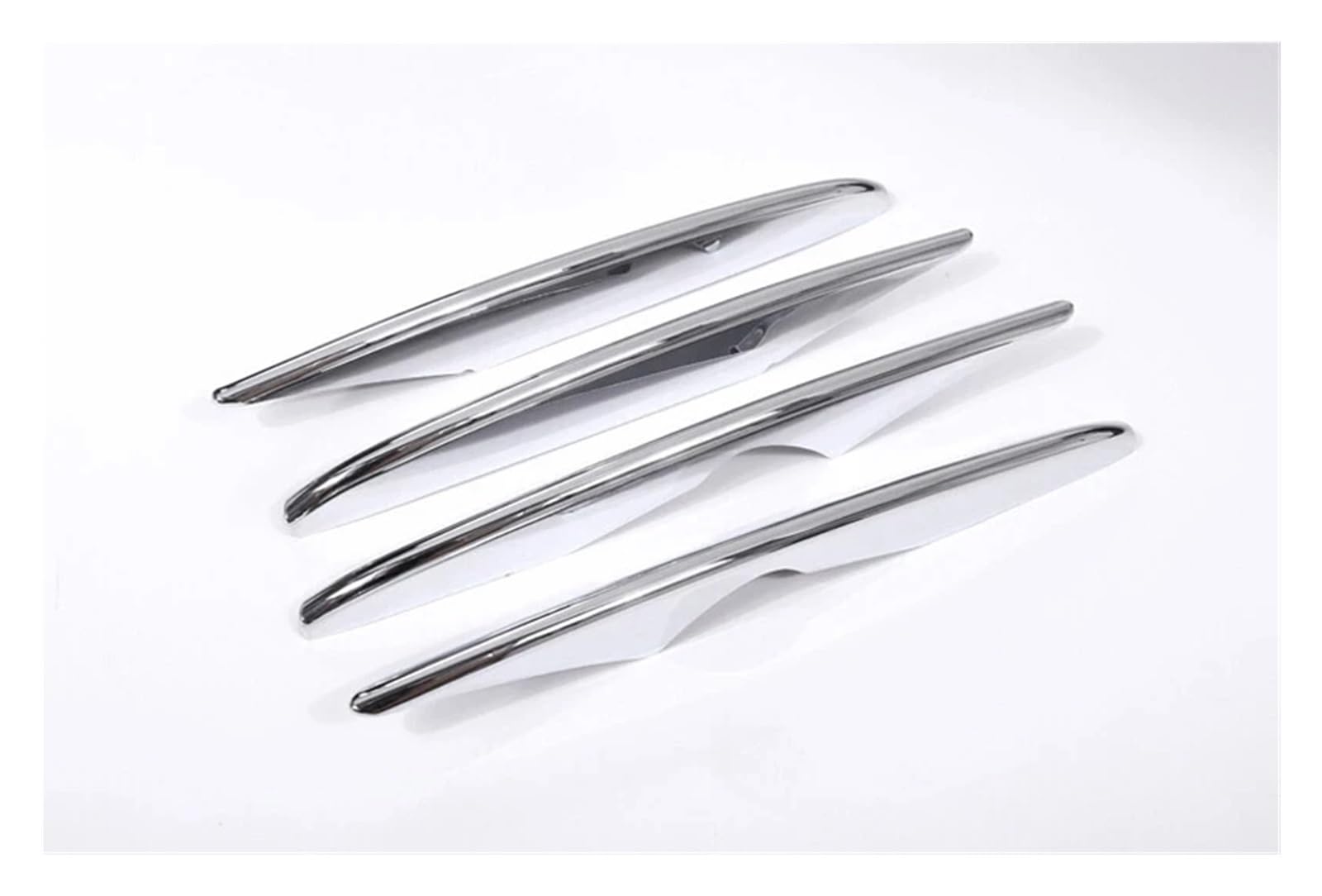 Haube Mesh Kühlergrill Auto ABS Lufteinlass Grille Streifen Trim Zubehör 4Pcs Für Benz Für GLC-Klasse X253 2017 2018(Chrom) von QIFANB