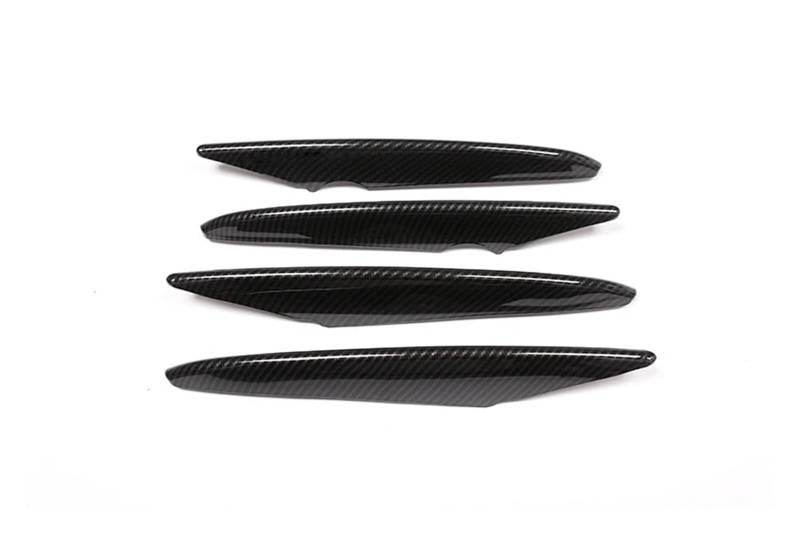 Haube Mesh Kühlergrill Auto ABS Lufteinlass Grille Streifen Trim Zubehör 4Pcs Für Benz Für GLC-Klasse X253 2017 2018(Kohlefaser-Optik) von QIFANB