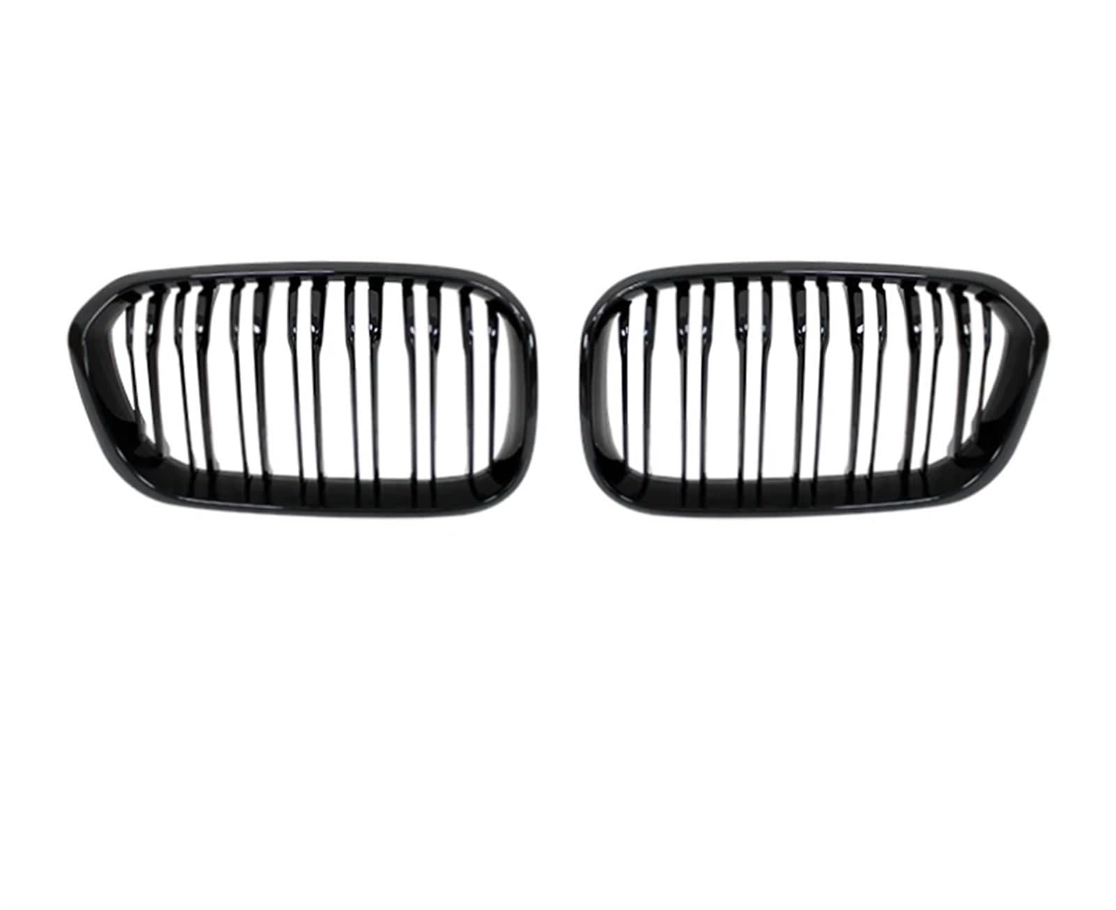 Haube Mesh Kühlergrill Auto Front Stoßstange Gitter Nieren Racing Grill Doppel Lamellen Kühlergrill Für F20 F21 118i 120i 125i 116i 2015 2016 2017 2018 2019(Gloss Black) von QIFANB
