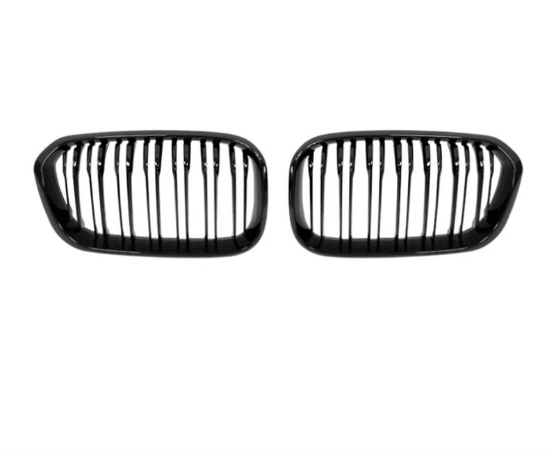 Haube Mesh Kühlergrill Auto Front Stoßstange Gitter Nieren Racing Grill Doppel Lamellen Kühlergrill Für F20 F21 118i 120i 125i 116i 2015 2016 2017 2018 2019(Gloss Black) von QIFANB