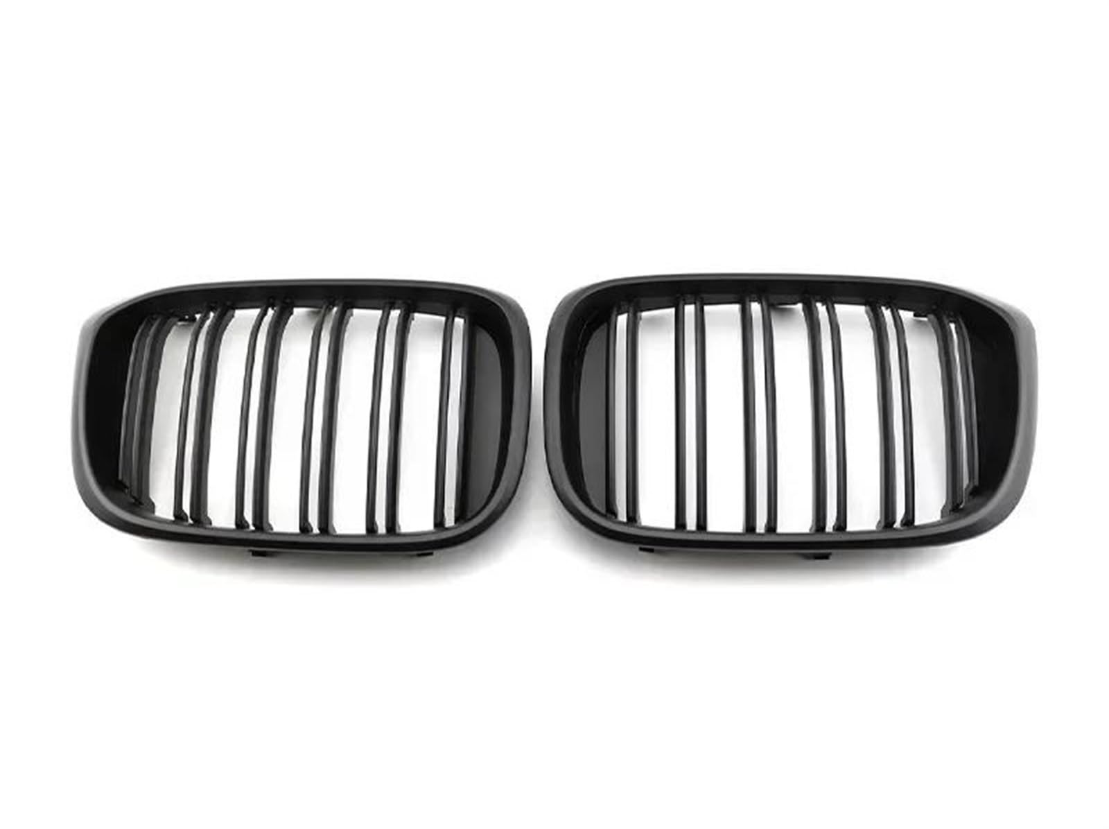 Haube Mesh Kühlergrill Auto-Frontstoßstangengitter, Einzel- Und Doppellinie, Schwarz Glänzend, Carbon-Renngitter, Auto-Styling Für X3 G01 G08 Für X4 G02 2019 2020 2021(Dual Matte Black) von QIFANB