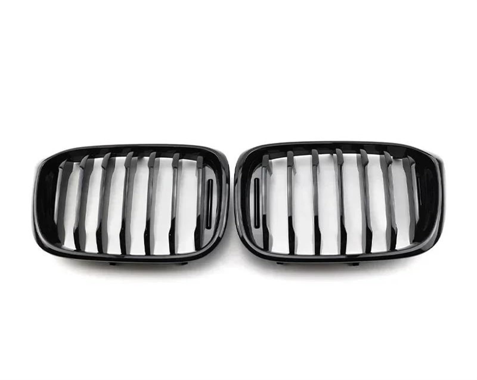 Haube Mesh Kühlergrill Auto-Frontstoßstangengitter, Einzel- Und Doppellinie, Schwarz Glänzend, Carbon-Renngitter, Auto-Styling Für X3 G01 G08 Für X4 G02 2019 2020 2021(Single Gloss Black) von QIFANB