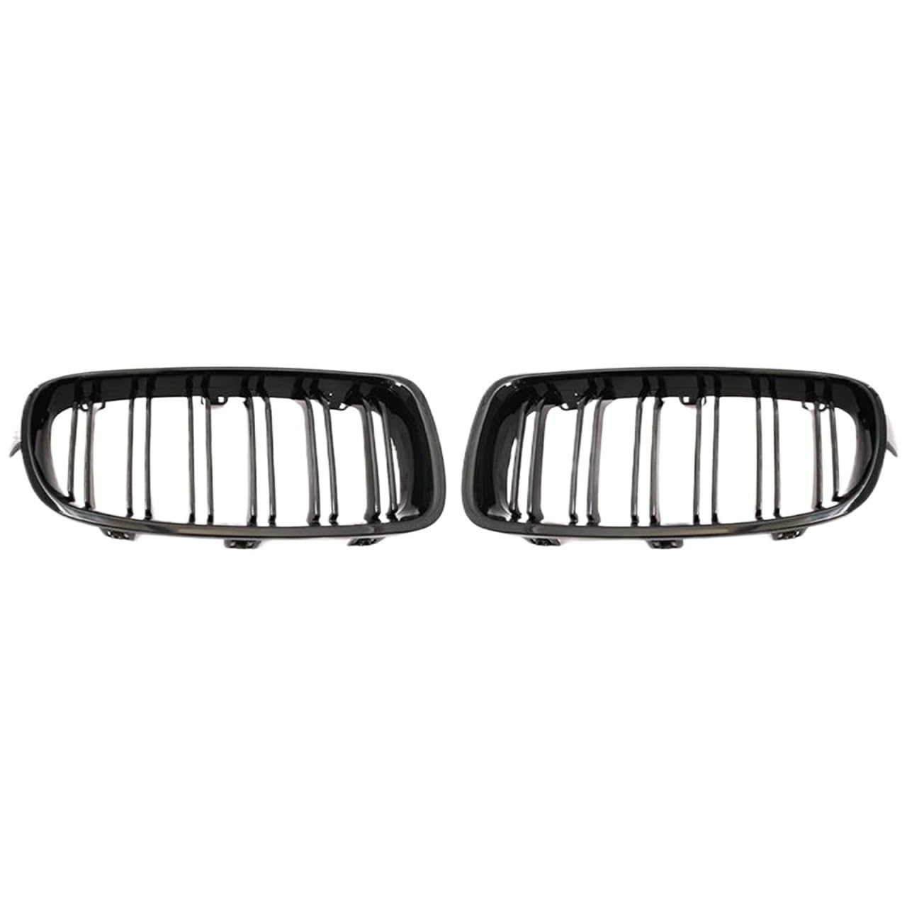Haube Mesh Kühlergrill Auto-Styling Für F30 F31 F35 2012 2013 2014 2015 2016 2017 2018 320i 325i 328i Front Niere Kühlergrill Dual Lamellen Grille(Double Line Black) von QIFANB