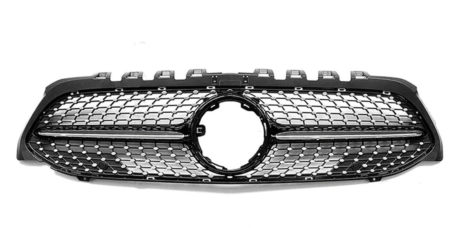 Haube Mesh Kühlergrill Diamant-Front-Kühlergitter, Stoßstangengrill, Hauben-Netzgrill, Body Kit Für Benz A Für A35 W177 2019 2020 2021 2022(Diamond Black) von QIFANB