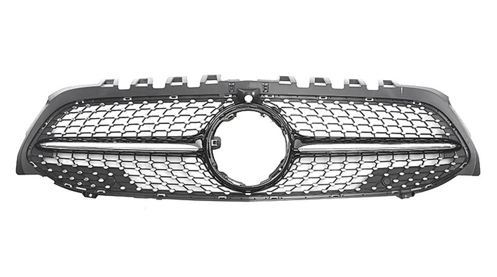 Haube Mesh Kühlergrill Diamant-Front-Kühlergitter, Stoßstangengrill, Hauben-Netzgrill, Body Kit Für Benz A Für A35 W177 2019 2020 2021 2022(Diamond Black-Hole) von QIFANB