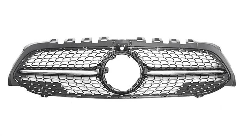 Haube Mesh Kühlergrill Diamant-Front-Kühlergitter, Stoßstangengrill, Hauben-Netzgrill, Body Kit Für Benz A Für A35 W177 2019 2020 2021 2022(Diamond Black-Hole) von QIFANB