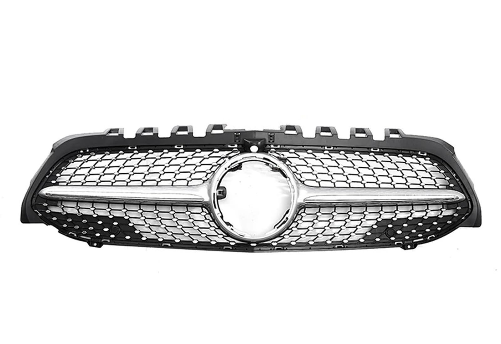 Haube Mesh Kühlergrill Diamant-Front-Kühlergitter, Stoßstangengrill, Hauben-Netzgrill, Body Kit Für Benz A Für A35 W177 2019 2020 2021 2022(Diamond Silvery-Hole) von QIFANB