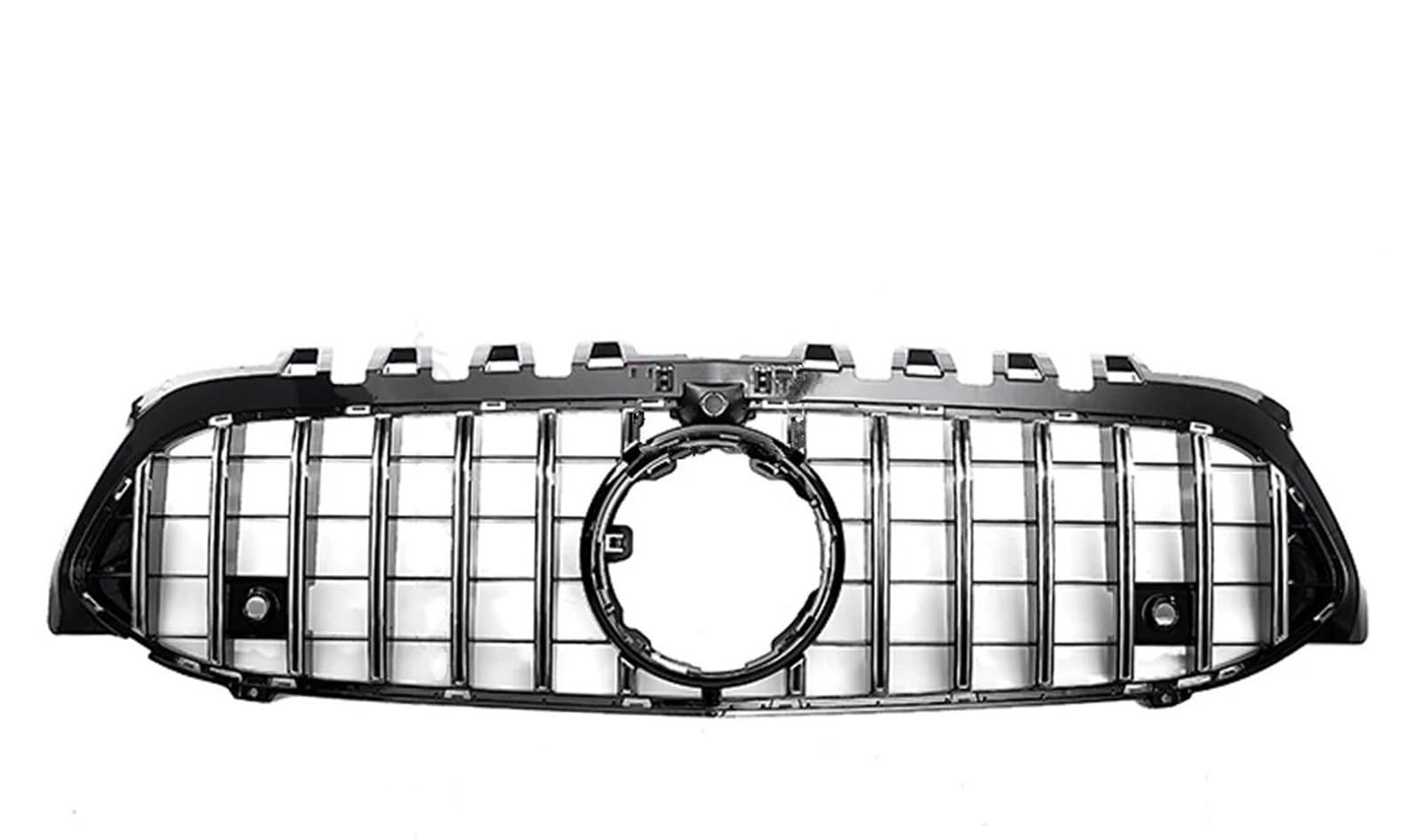 Haube Mesh Kühlergrill Diamant-Front-Kühlergitter, Stoßstangengrill, Hauben-Netzgrill, Body Kit Für Benz A Für A35 W177 2019 2020 2021 2022(Type A Silvery-Hole) von QIFANB