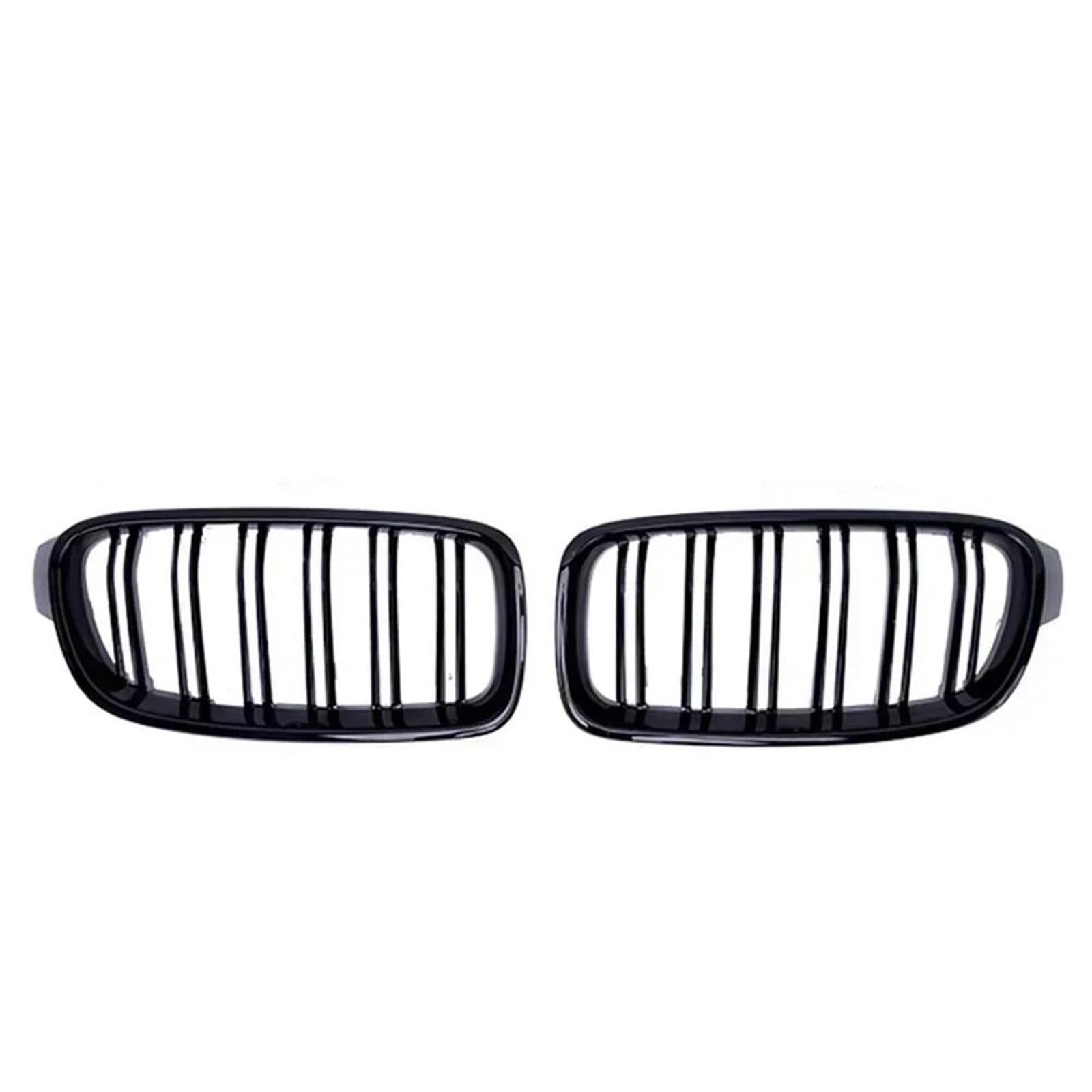 Haube Mesh Kühlergrill Front Grillz Piano Black Dual Line Nierengrill Für 3er F30 F31 Grill 2012 2013 2014 2015 2016 2017 2018 2019 320i 325i 328i(Glossy Black) von QIFANB