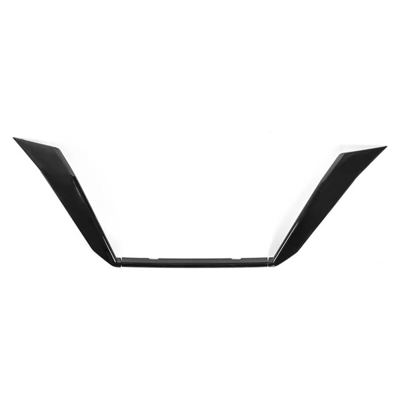 Haube Mesh Kühlergrill Frontdekor-Grillrahmenabdeckung, Löschverkleidung, Garnierleiste, U-Gitter, 3-teilig, Für Nissan Für Sentra 2020 2021 2022(Glossy Black) von QIFANB