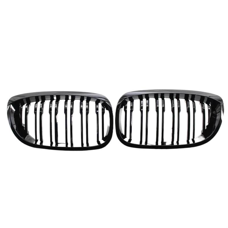 Haube Mesh Kühlergrill Frontstoßstange Nieren Doppellamellen Racing Grille 1 Paar Auto Nierengrill Für E46 2-Türer Coupe Cabriolet 2003 2004 2005 2006 von QIFANB