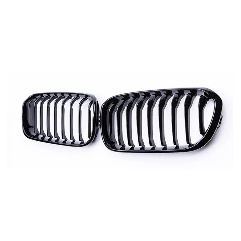 Haube Mesh Kühlergrill Für 1er F20 F21 2015 2016 2017 Auto Frontgrill Haube Stoßstange Grille Racing Grill Nierengitter Einzellamelle(Gloss Black) von QIFANB