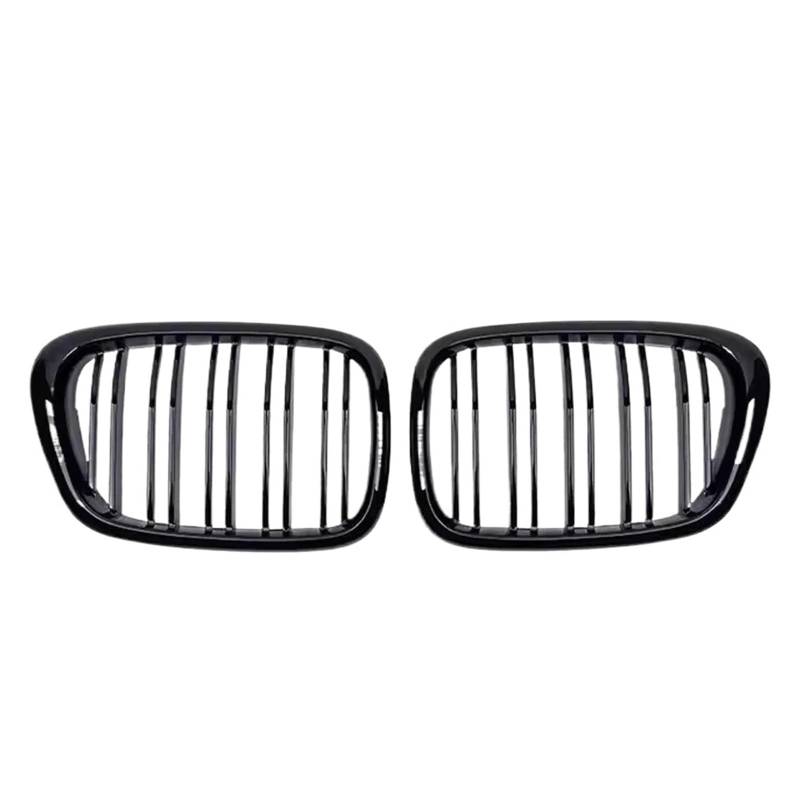 Haube Mesh Kühlergrill Für 5 Series E39 1995 1996 1997 1998 1999 2000 2001 2002 2003 528i 525i 540i Grills Front Niere Racing Gitter(Double-Glossy Black) von QIFANB