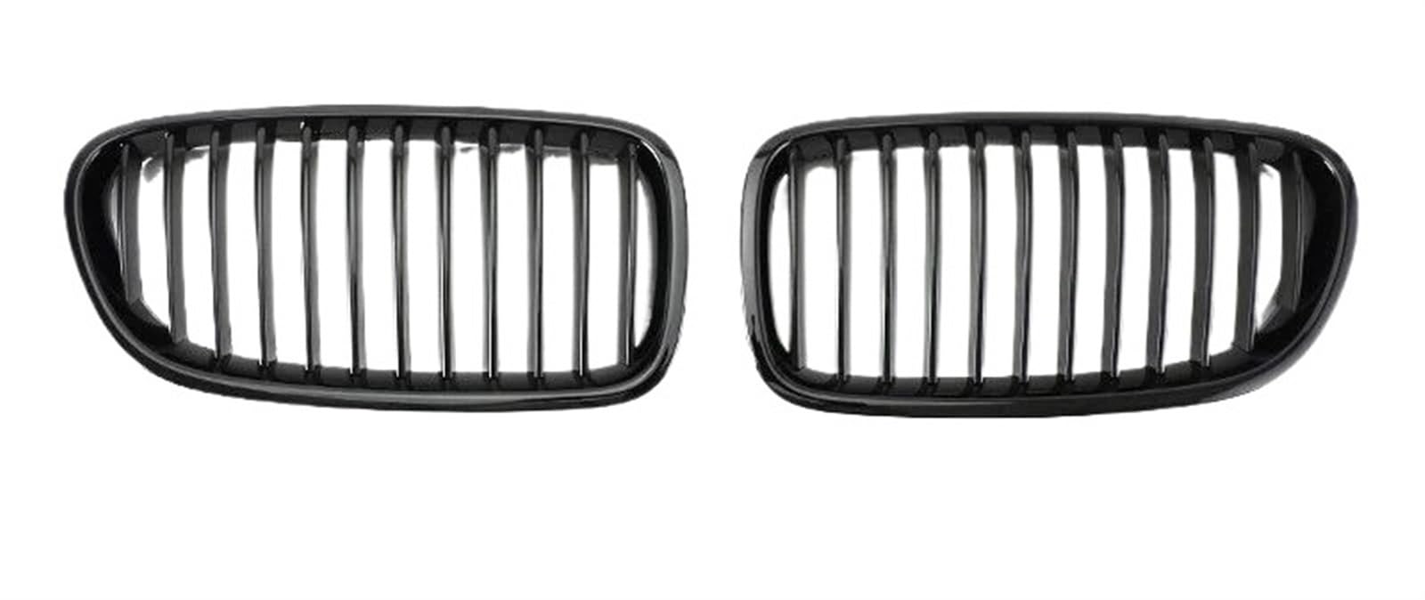 Haube Mesh Kühlergrill Für 5 Series F11 F10 2010 2011 2012 2013 2014 2015 2016 Limousine Tourenwagen Glanz Schwarz Front Niere Kühlergrill(Single Slat) von QIFANB