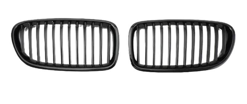 Haube Mesh Kühlergrill Für 5 Series F11 F10 2010 2011 2012 2013 2014 2015 2016 Limousine Tourenwagen Glanz Schwarz Front Niere Kühlergrill(Single Slat) von QIFANB