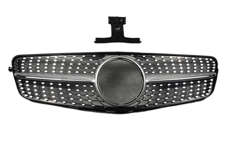 Haube Mesh Kühlergrill Für Benz Für C C43 W204 2007 2008 2009 2010 2011 2012 2013 2014 Für AMG C43 Diamant Front Stoßstange Kühlergrill Einlass Grill Mitte Haube Mesh(Diamond Silvery) von QIFANB