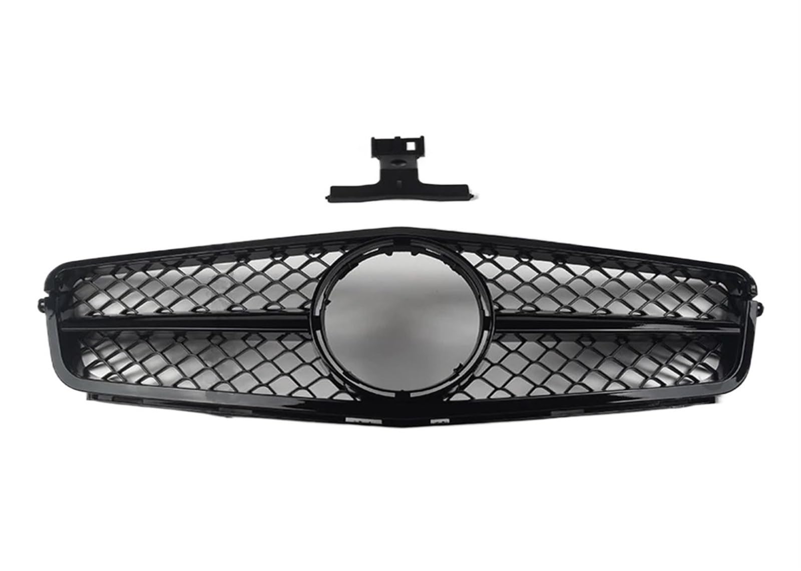 Haube Mesh Kühlergrill Für Benz Für C C43 W204 2007 2008 2009 2010 2011 2012 2013 2014 Für AMG C43 Diamant Front Stoßstange Kühlergrill Einlass Grill Mitte Haube Mesh(Type A Black) von QIFANB
