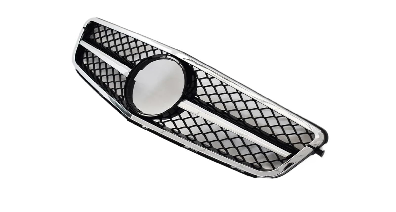 Haube Mesh Kühlergrill Für Benz Für C C43 W204 2007 2008 2009 2010 2011 2012 2013 2014 Für AMG C43 Diamant Front Stoßstange Kühlergrill Einlass Grill Mitte Haube Mesh(Type A Full Silvery) von QIFANB