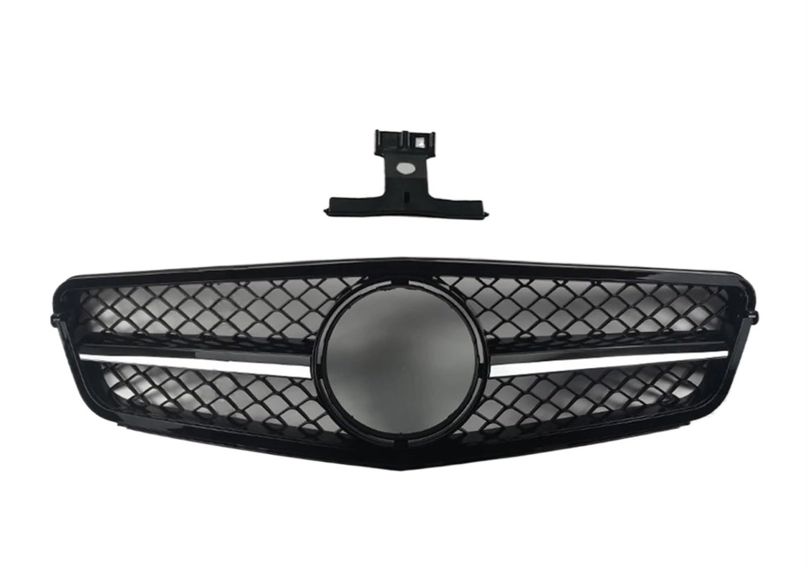 Haube Mesh Kühlergrill Für Benz Für C C43 W204 2007 2008 2009 2010 2011 2012 2013 2014 Für AMG C43 Diamant Front Stoßstange Kühlergrill Einlass Grill Mitte Haube Mesh(Type A Silvery) von QIFANB