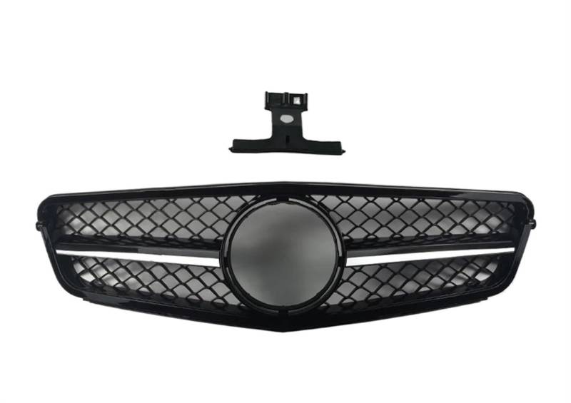 Haube Mesh Kühlergrill Für Benz Für C C43 W204 2007 2008 2009 2010 2011 2012 2013 2014 Für AMG C43 Diamant Front Stoßstange Kühlergrill Einlass Grill Mitte Haube Mesh(Type A Silvery) von QIFANB
