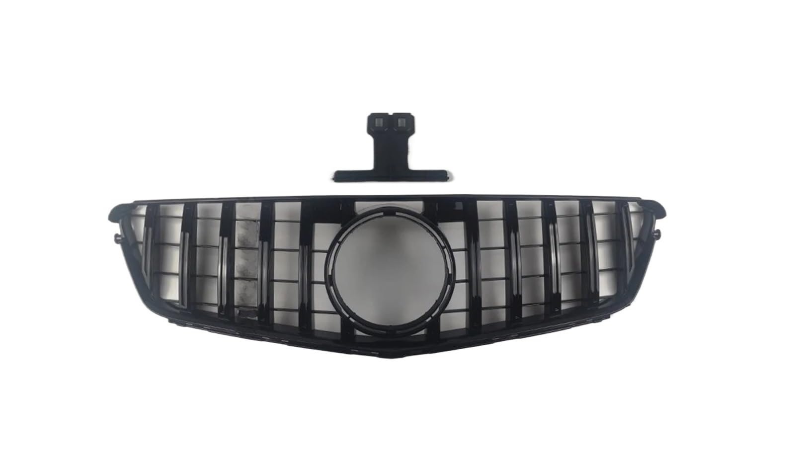 Haube Mesh Kühlergrill Für Benz Für C C43 W204 2007 2008 2009 2010 2011 2012 2013 2014 Für AMG C43 Diamant Front Stoßstange Kühlergrill Einlass Grill Mitte Haube Mesh(Type B Glossy Black) von QIFANB
