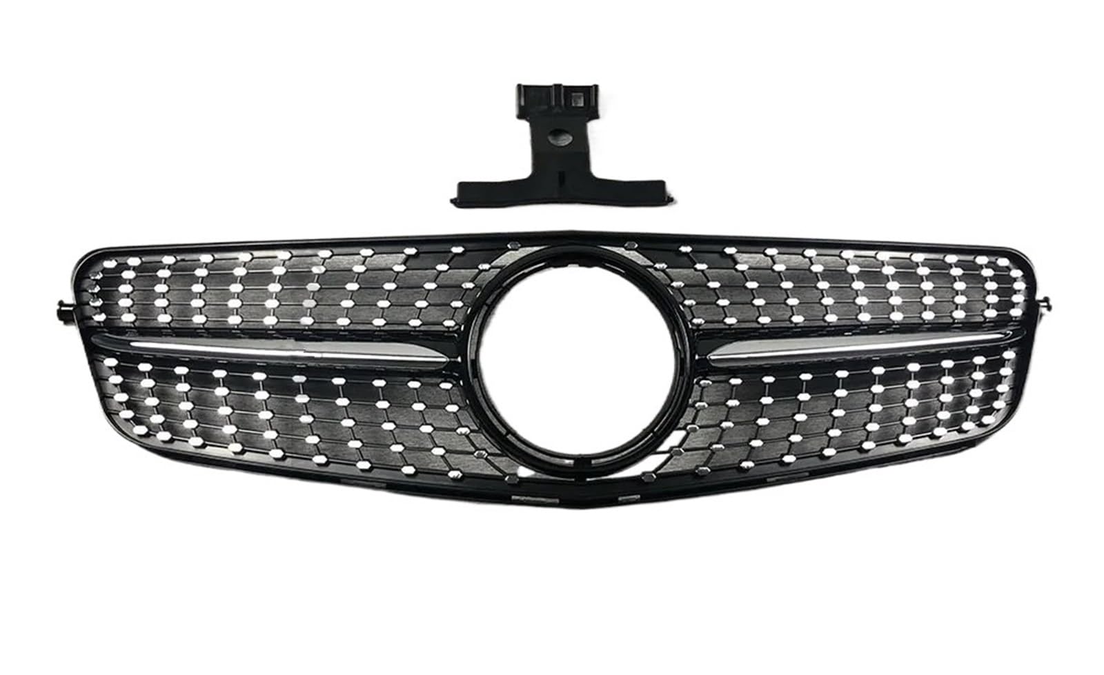 Haube Mesh Kühlergrill Für Benz Für C-Klasse W204 07 2008 2009 2010 2011 2012 2013 2014 C180 C200 C250 C300 C350 Gitter Diamant Frontgrill von QIFANB