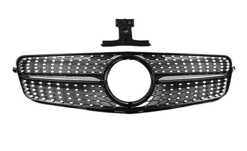 Haube Mesh Kühlergrill Für Benz Für C-Klasse W204 07 2008 2009 2010 2011 2012 2013 2014 C180 C200 C250 C300 C350 Gitter Diamant Frontgrill von QIFANB