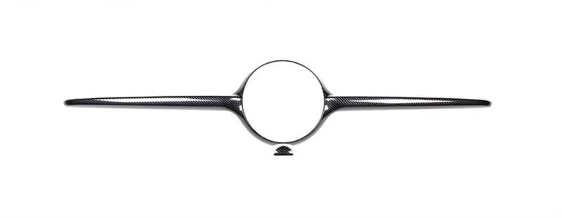 Haube Mesh Kühlergrill Für Benz Für C-Klasse W206 2022 Auto Frontstoßstange Kühlergrill Zierleiste Grill Dekoration Streifenabdeckung Autozubehör(Kohlefaser-Optik) von QIFANB